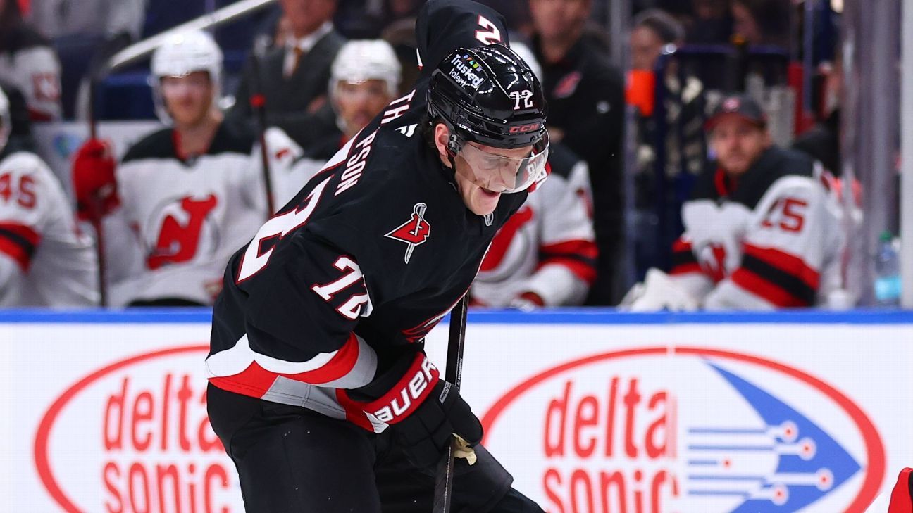 Sabres’ Thompson levels dispute with Devils’ Noesen