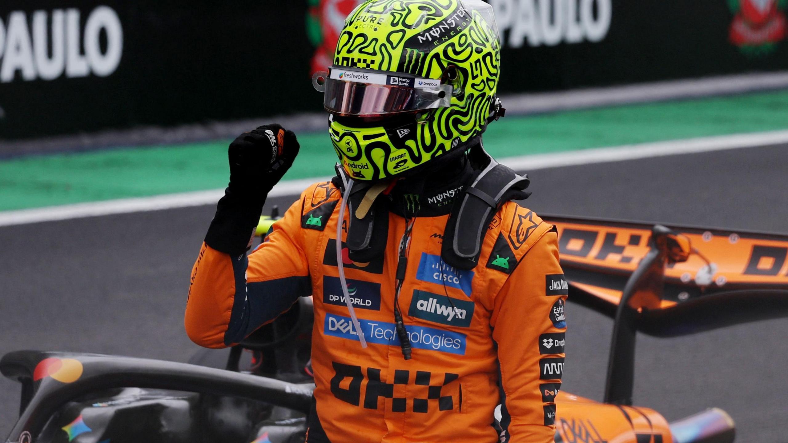 Sao Paulo Grand Prix: Lando Norris wins sprint after Oscar Piastri crashes out in Interlagos