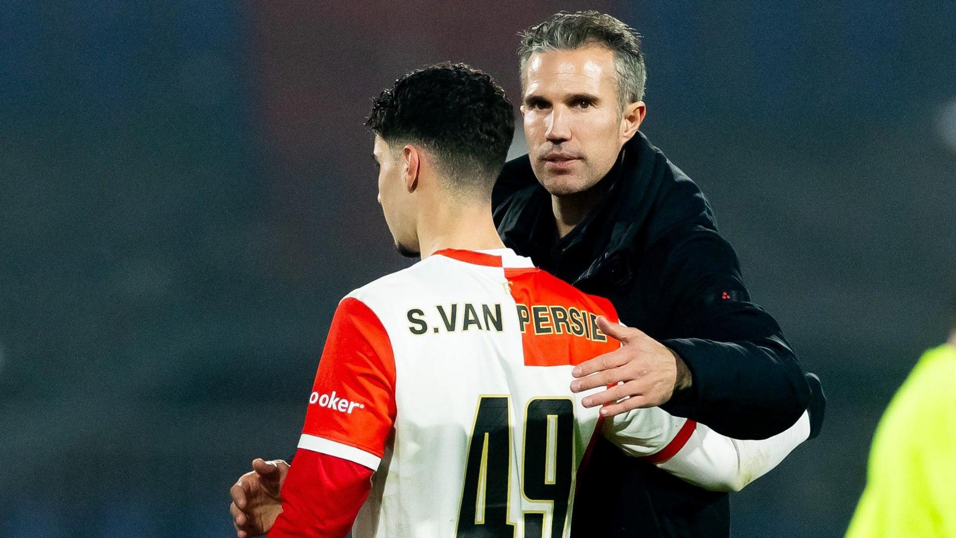 Shaqueel van Persie: Feyenoord forward handed debut by dad Robin van Persie
