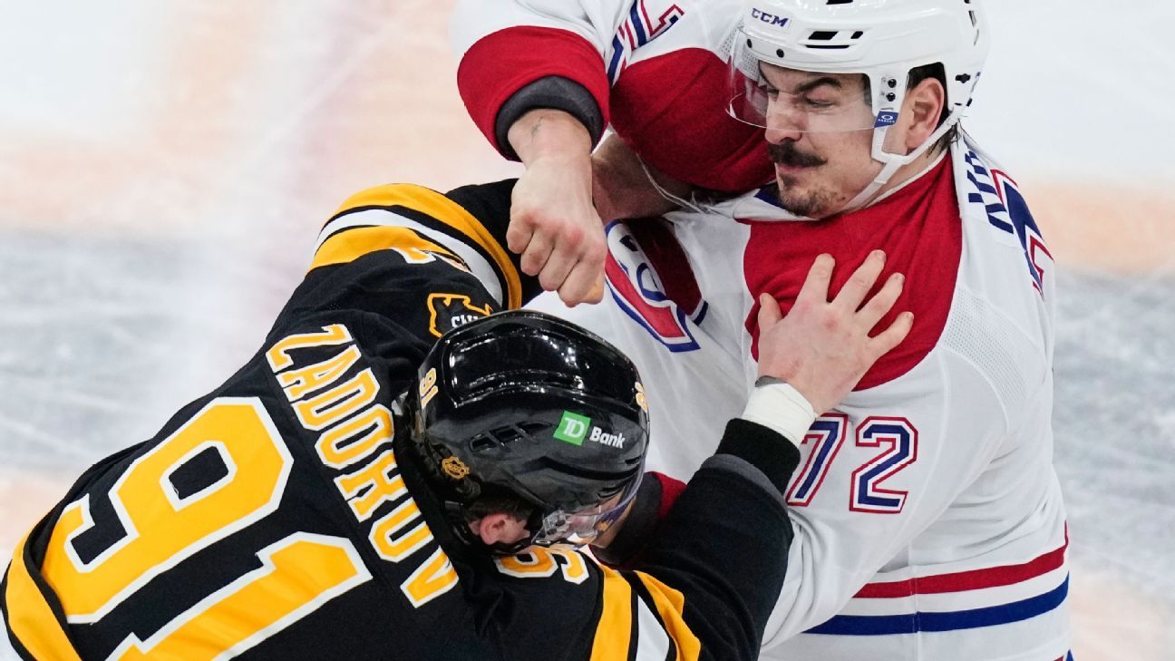 Canadiens handle Bruins in Original 6 fight-fest