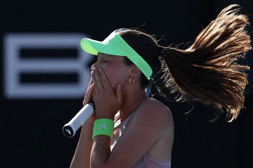 Australian Open player comes to aid of collapsing ball girl during record-breaking win