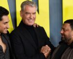 Boxing: Pierce Brosnan gives Prince Naseem Hamed the embrace he never had from Brendan Ingle