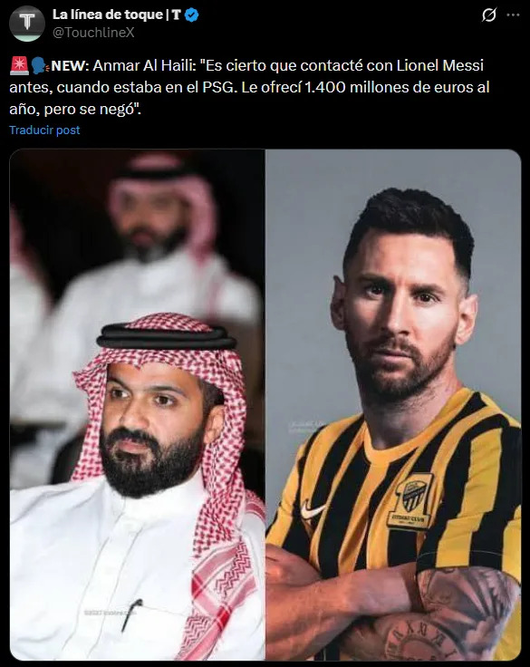 💸Confirmed in Saudi Arabia: Messi was offered €1.4 billion