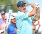 Sir Nick Faldo returns home after open-heart surgery
