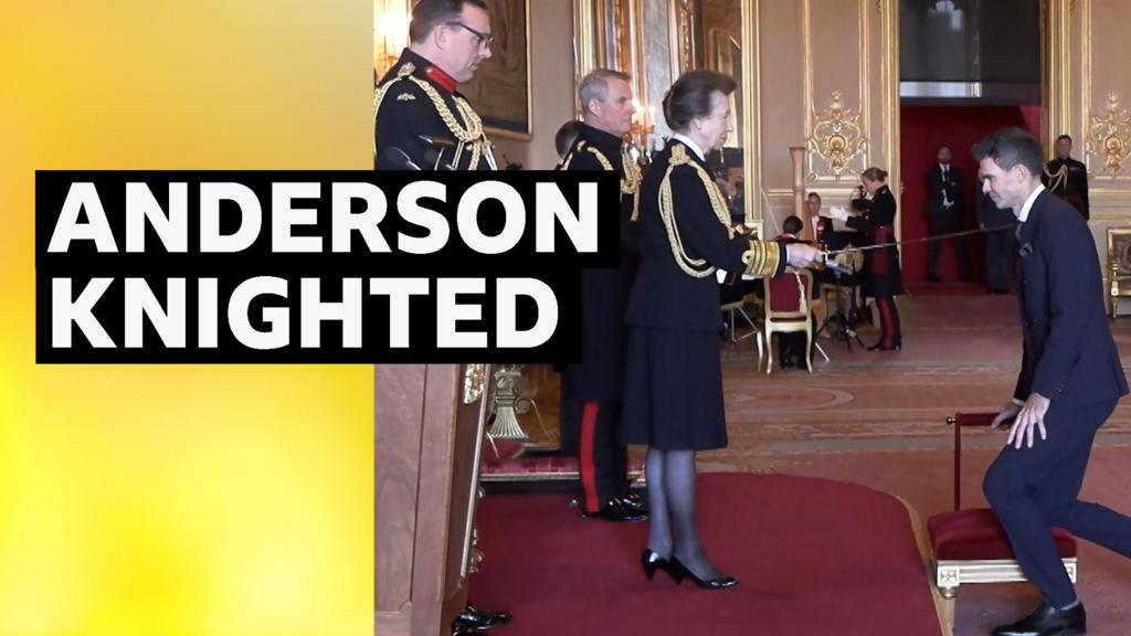 Anderson is awarded knighthood at Windsor Castle