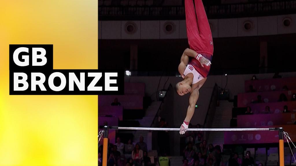 World Artistic Gymnastics Championships: GB's Joe Fraser wins bronze in high bar