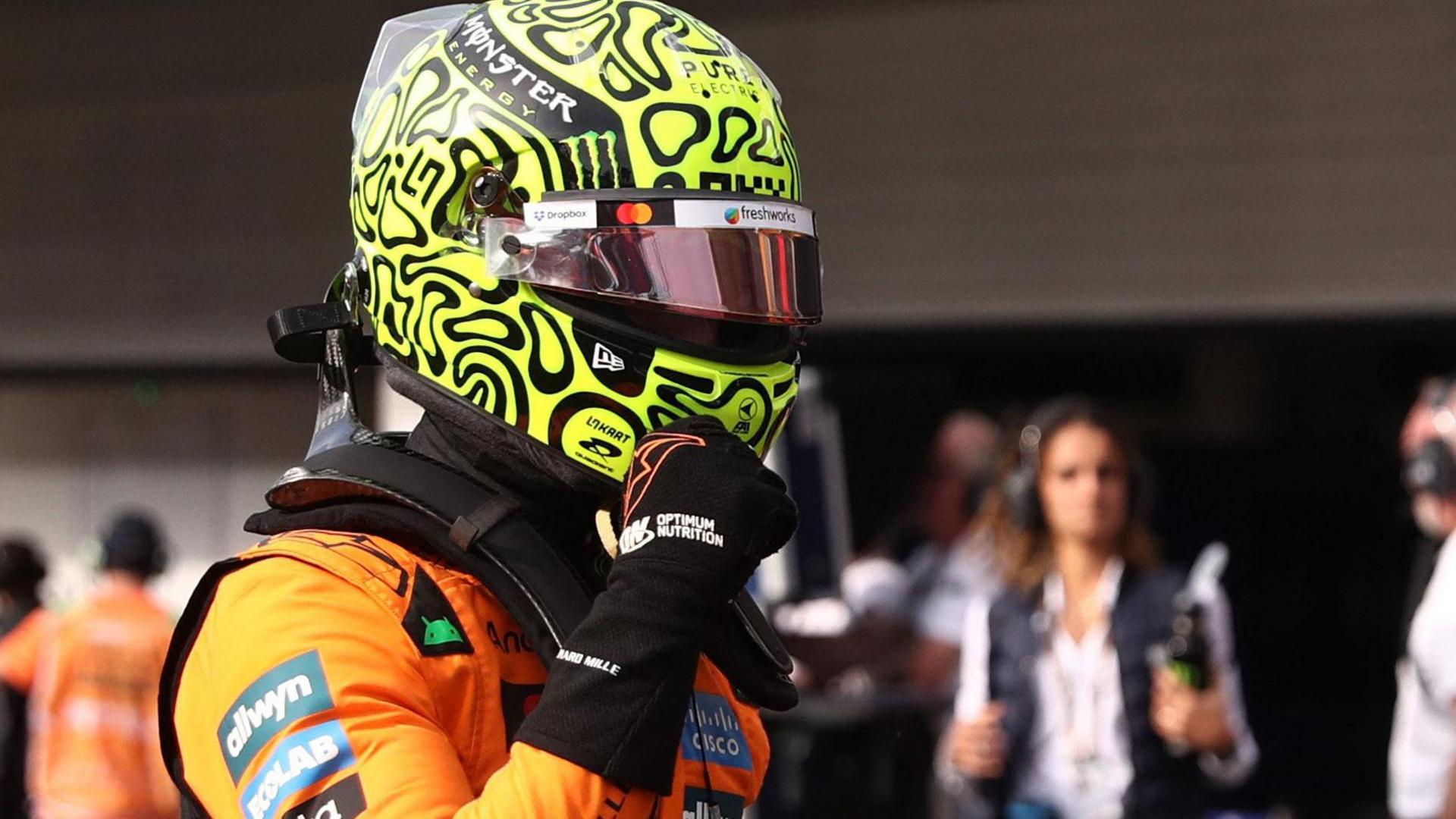 Sao Paulo Grand Prix: Lando Norris takes sprint pole with Oscar Piastri third in Interlagos