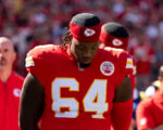 Chiefs OL Wanya Morris carted to locker room after suffering injury on first play