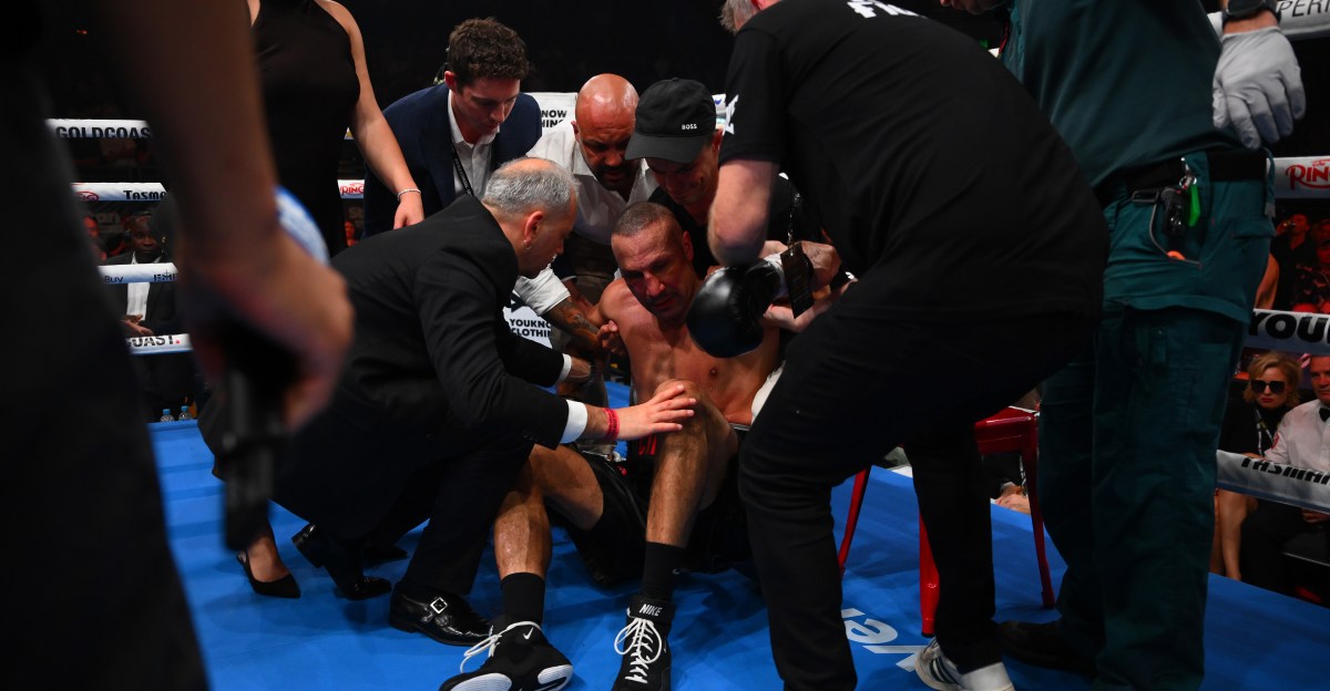 Huseyin Cinkara suffers brain bleed after knockout loss to Jai Opetaia