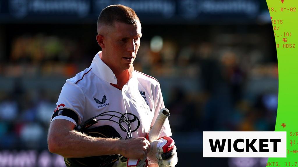 The Ashes 2025 - day one, second Test: England v Australia: Zak Crawley out for 76