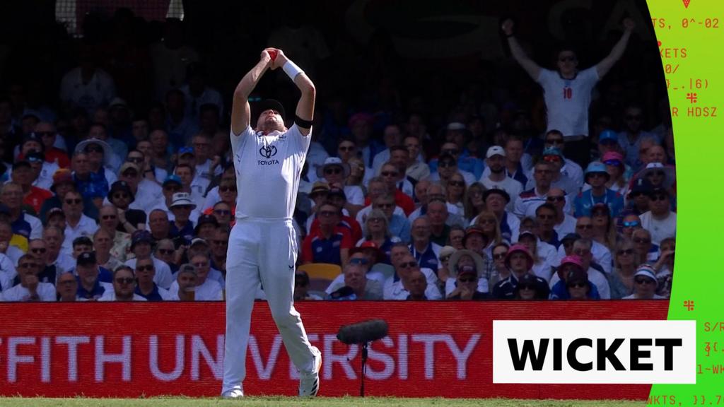 The Ashes 2025 second Test - day two: Australia's Travis Head dismissed for 33 by the bowling of Brydon Carse