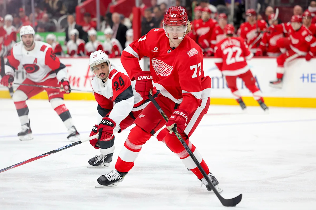 Copp scores in OT, lifts Red Wings to 4-3 win over Hurricanes after retiring Sergei Fedorov’s jersey
