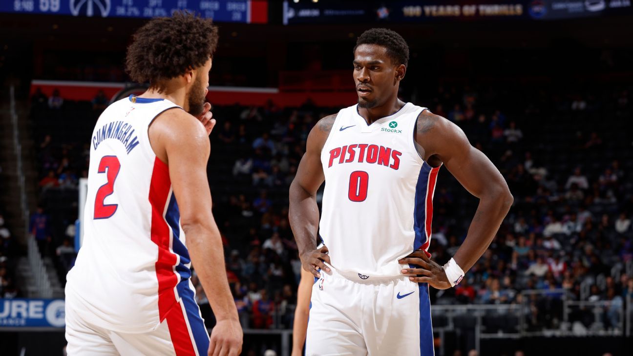 Pistons starters Duren (ankle), Harris (hip) out
