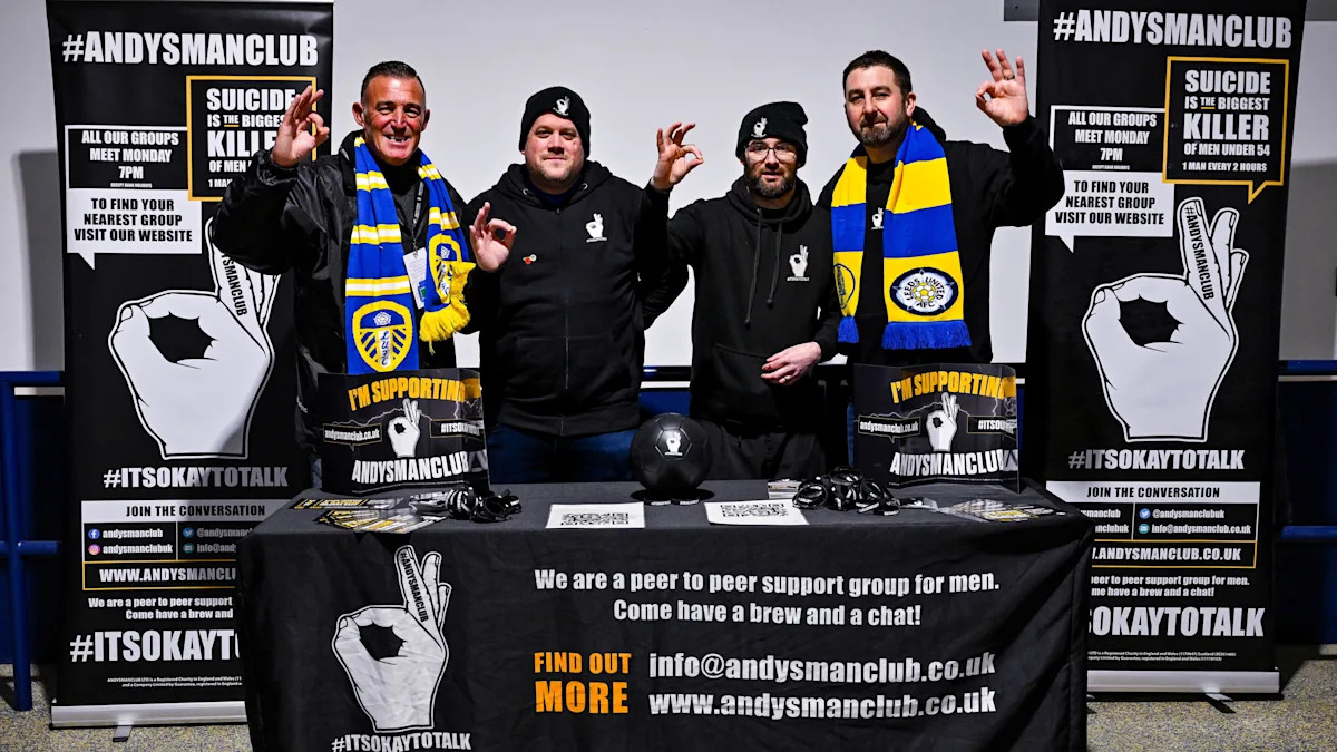 Andy's Man Club at Elland Road for Time To Talk Day