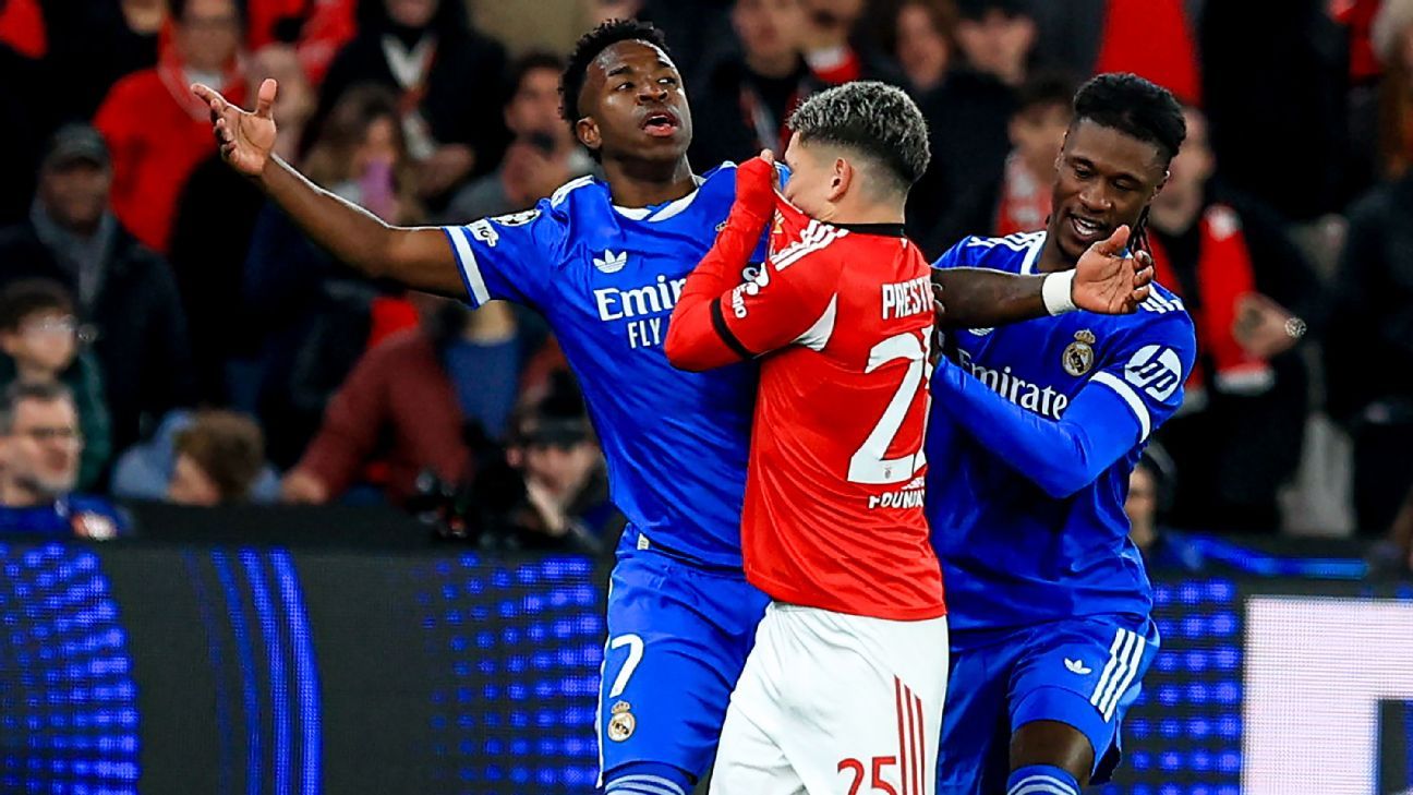 Benfica’s Prestianni suspended for Madrid tie