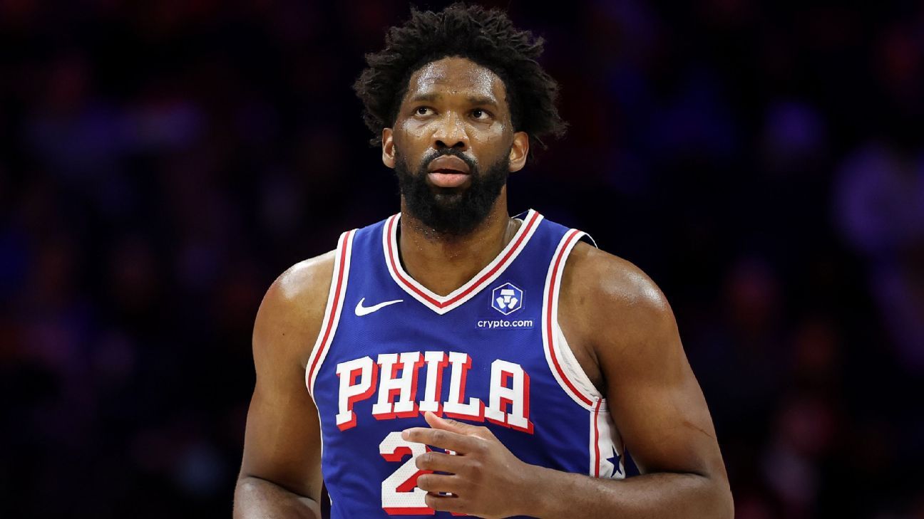 Embiid out vs. Hawks due to sore right shin