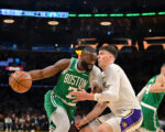 Jaylen Brown, Payton Pritchard lead Celtics past Lakers 111-89 for a season sweep of this rivalry