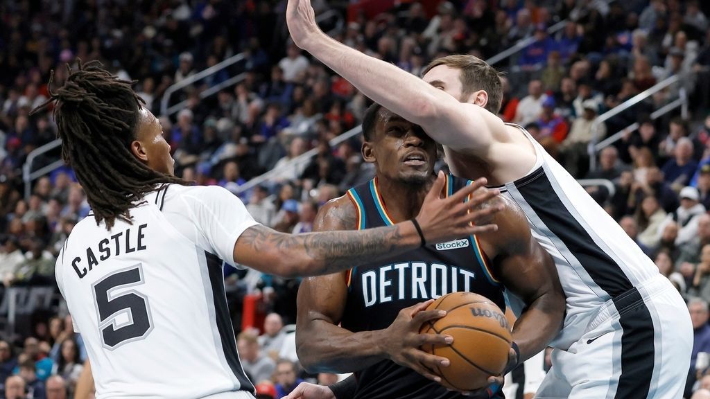 Spurs pass ‘test’ in physical clash with Pistons