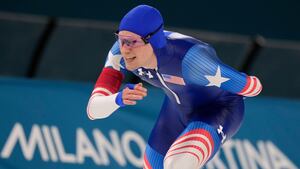 US speedskating star Jordan Stolz wins gold, breaks Olympic record for 1K-meter race