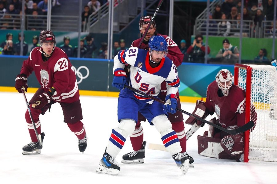 USA men open Olympic hockey with dominated 5-1 win over Latvia