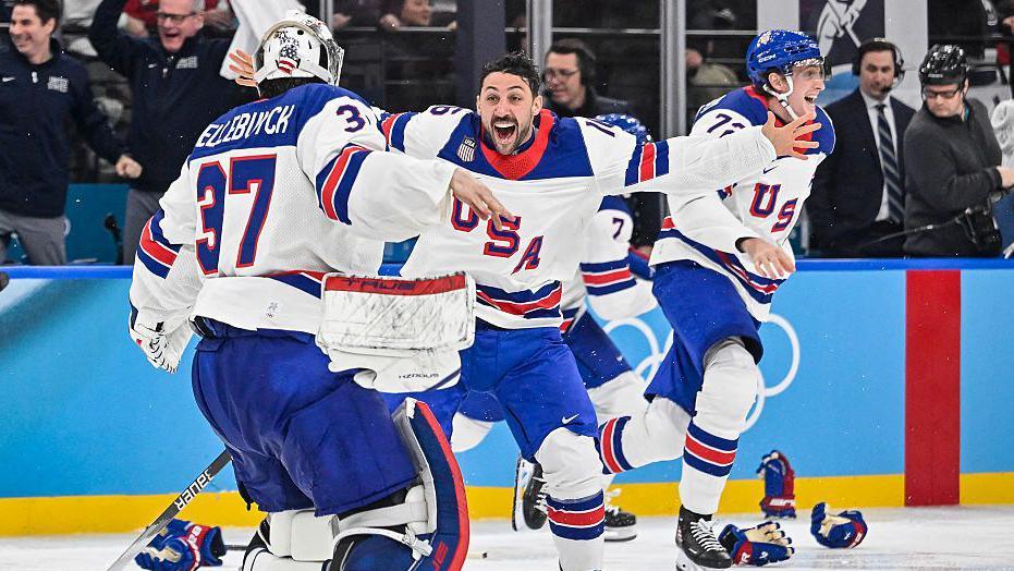 USA win men’s Olympic ice hockey gold for first time in 46 years